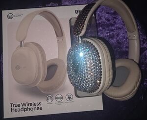 ICONIC True Wireless Headphones with Rhinestones